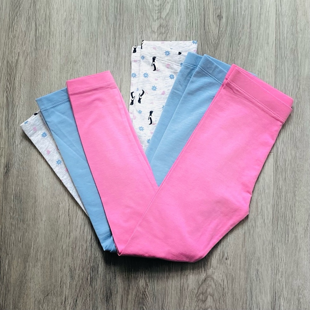 Lupilu Cotton Penguin Print Leggings Set of 3